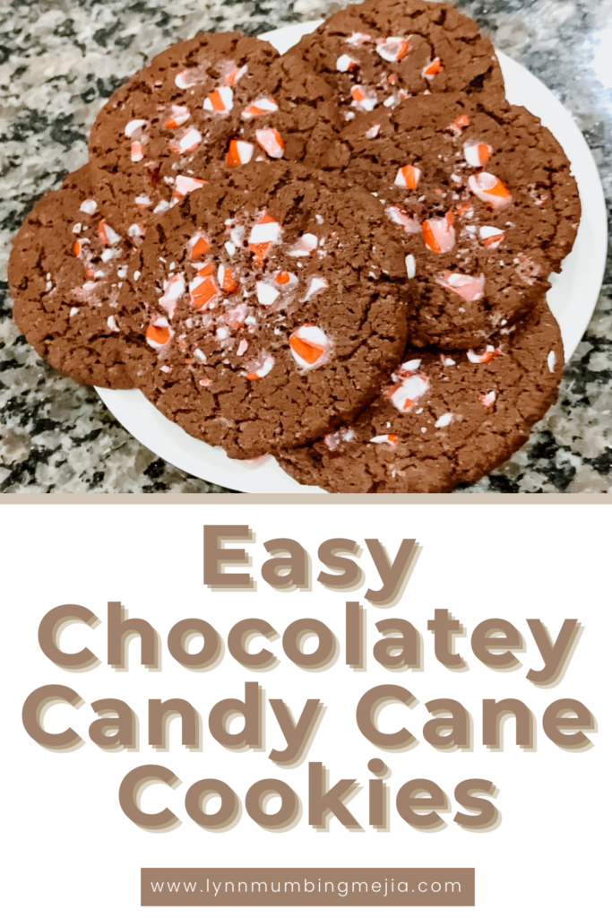 Easy Chocolatey Candy Cane Cookies - Pin 2