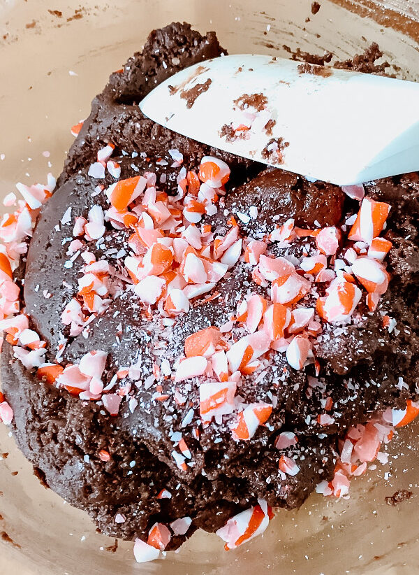 Easy Chocolatey Candy Cane Cookies