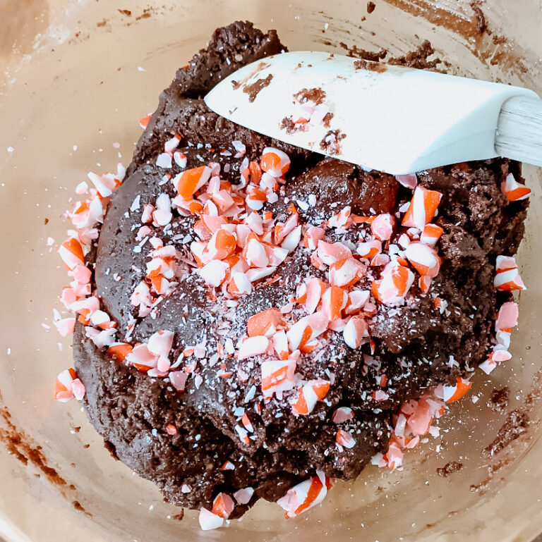 Easy Chocolatey Candy Cane Cookies