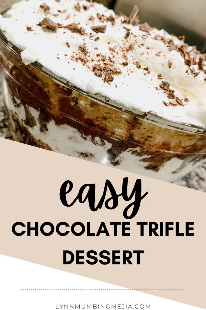 Easy Chocolate Trifle Dessert - Pin 1
