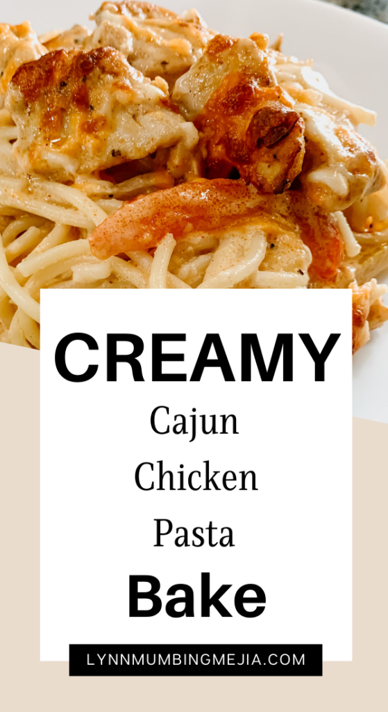 Creamy Cajun Chicken Fajita Pasta Bake - Pin 2