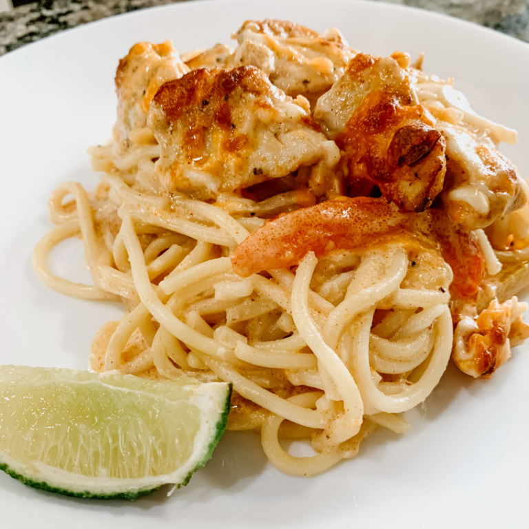 Creamy Cajun Chicken Fajita Pasta Bake