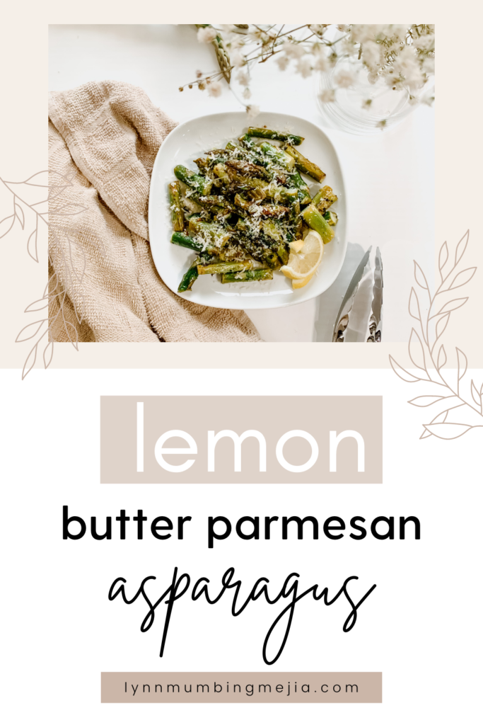 Lemon Butter Parmesan Asparagus - Pin 1