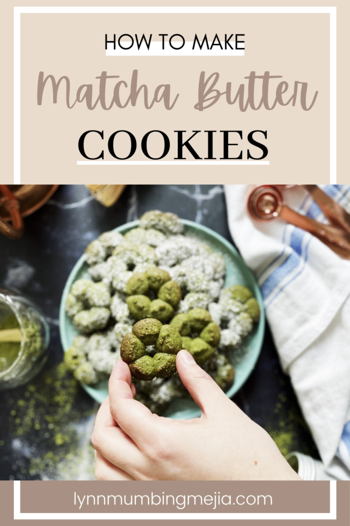 matcha butter cookies - pin 2