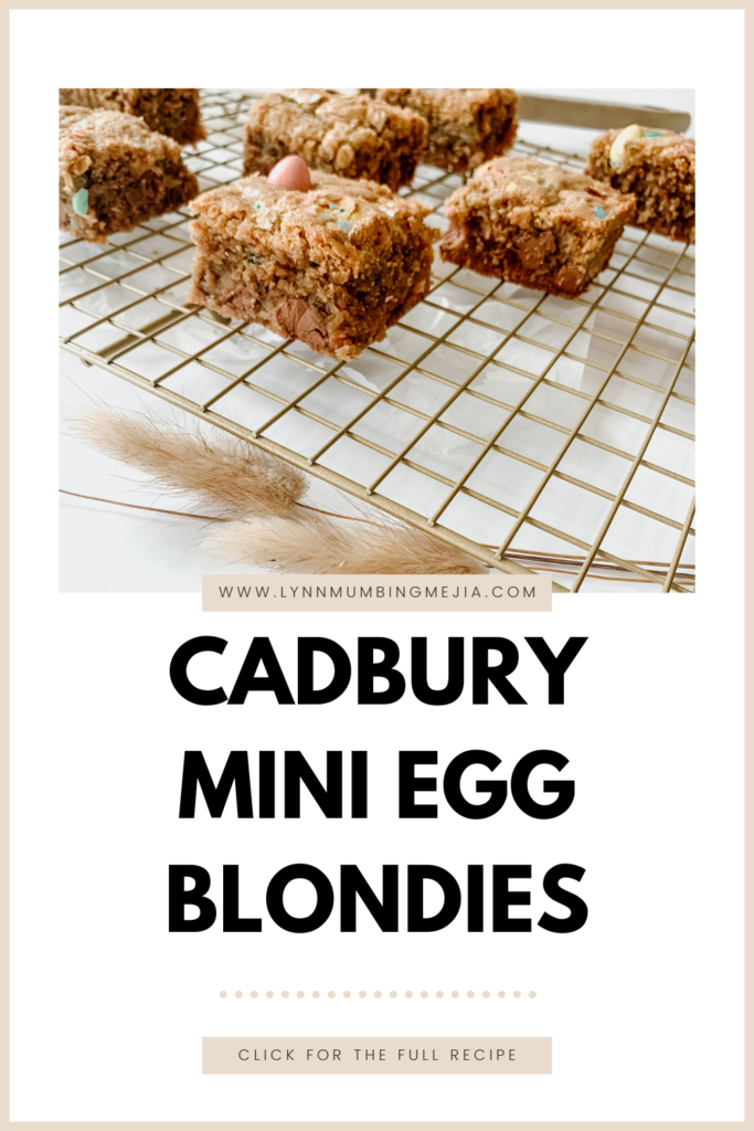Cadbury Mini Egg Blondies - Pin 2