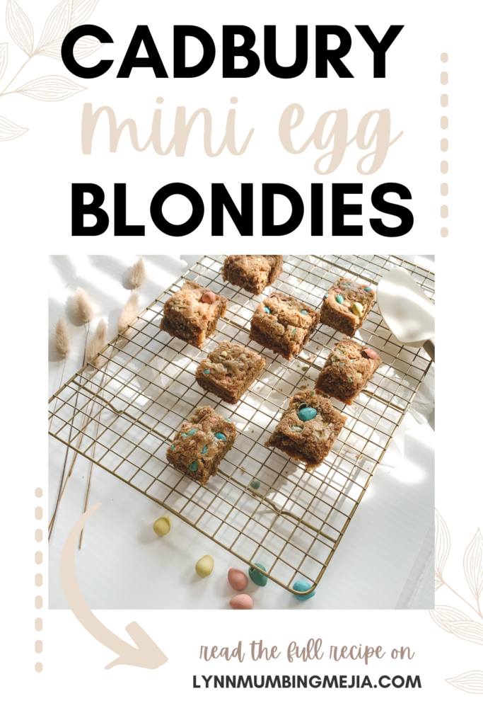 Cadbury Mini Egg Blondies - Pin 1