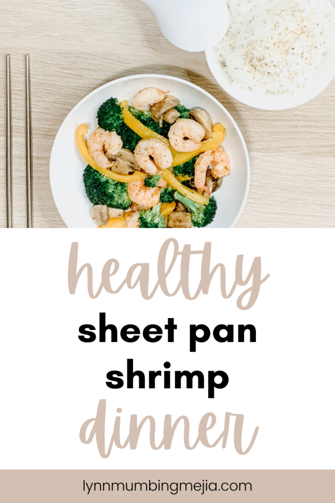 Healthy Sheet Pan Shrimp Dinner - Pin 1 