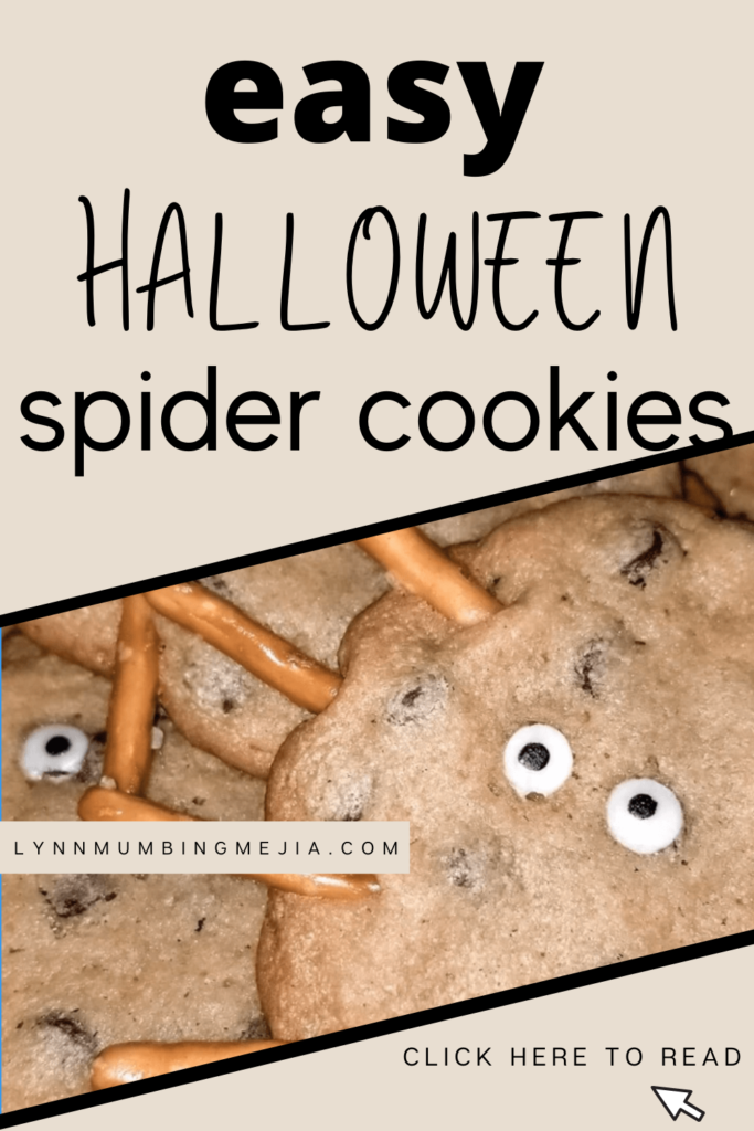 Easy Halloween Spider Cookies - Pin 1