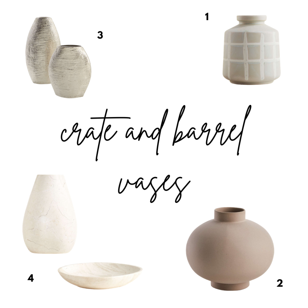 crate and barrel vases