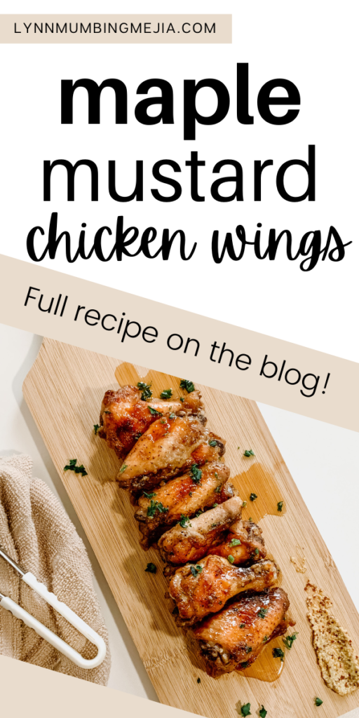 Maple Mustard Chicken Wings - Pin 1