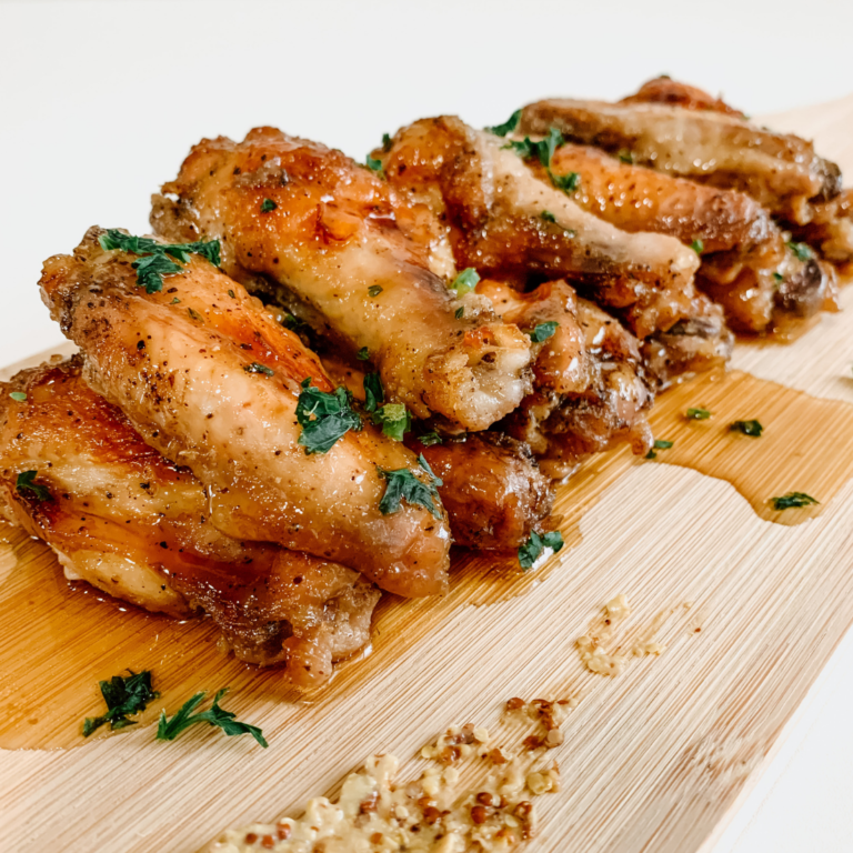 Baked Maple Mustard Chicken Wings | Lynn Mumbing Mejia