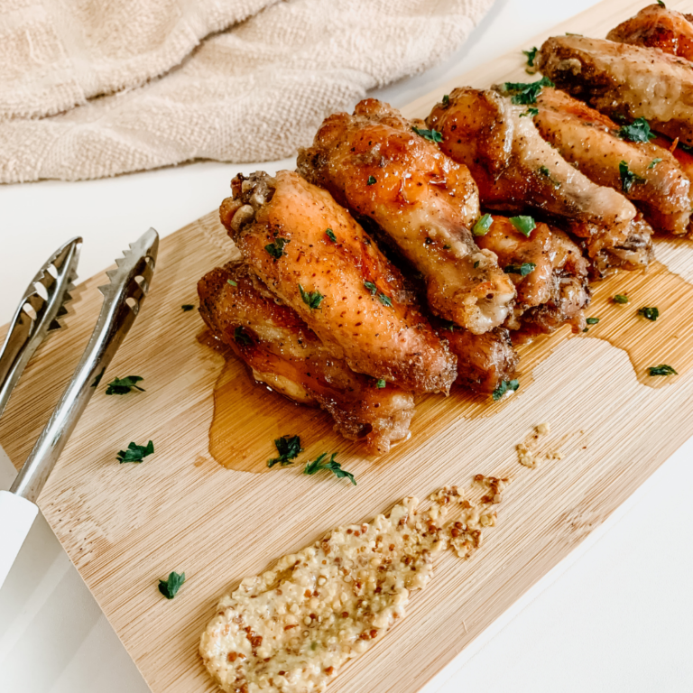 Baked Maple Mustard Chicken Wings
