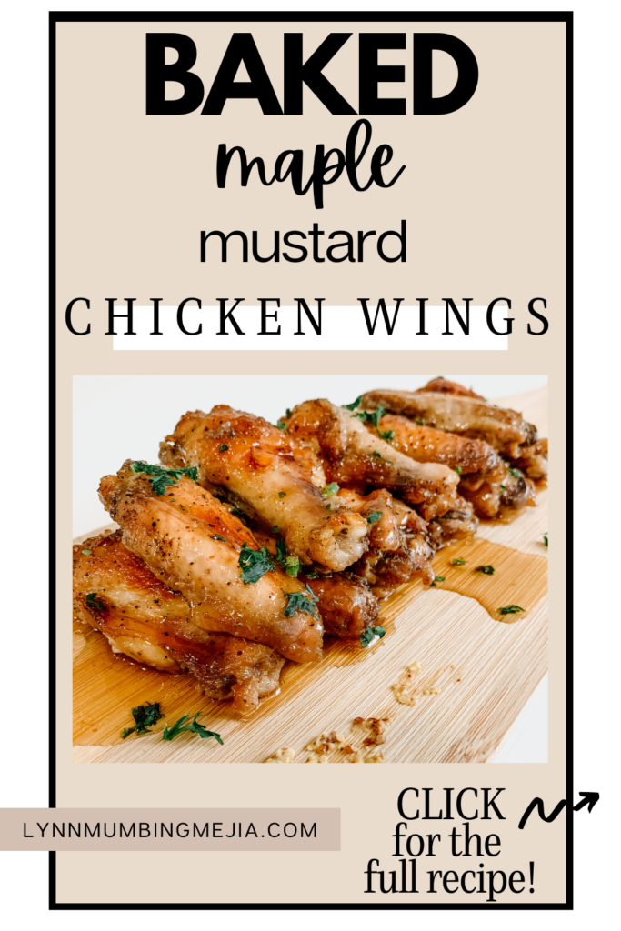 Maple Mustard Chicken Wings - Pin 2