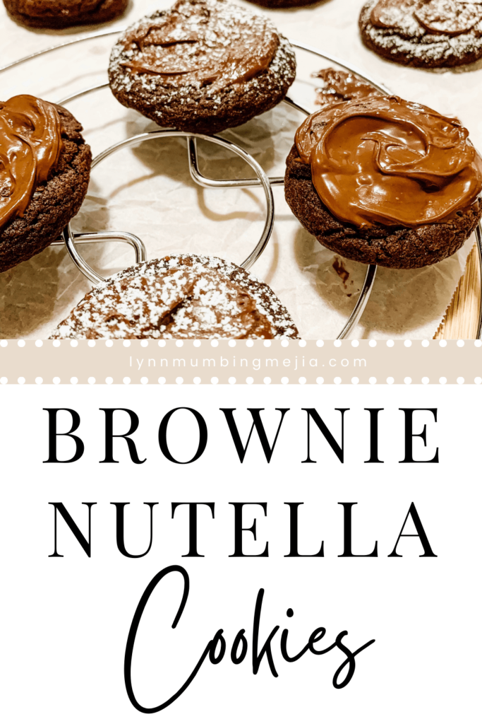 Brownie Nutella Cookies - Pin 1