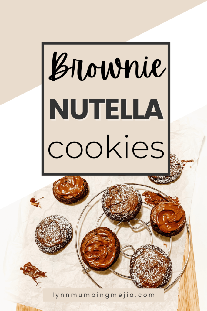 Brownie Nutella Cookies - Pin 2