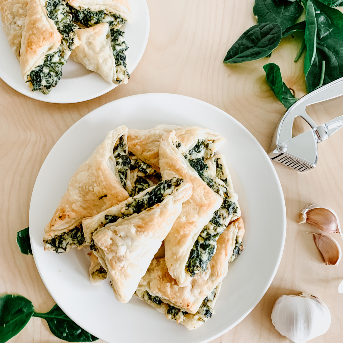 Spinach Puffs with Cream Cheese Bacon and Feta