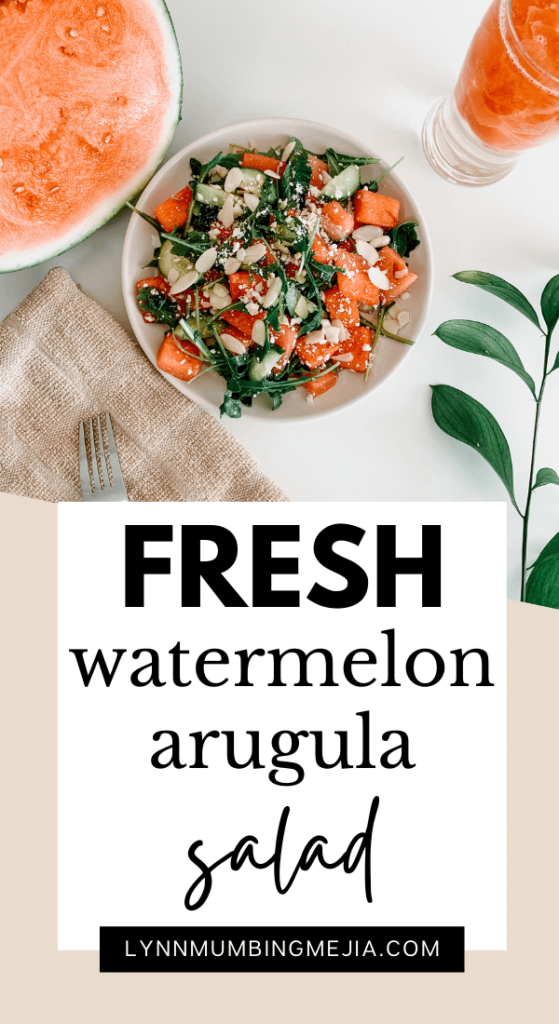 Watermelon Arugula Salad - Pin 2