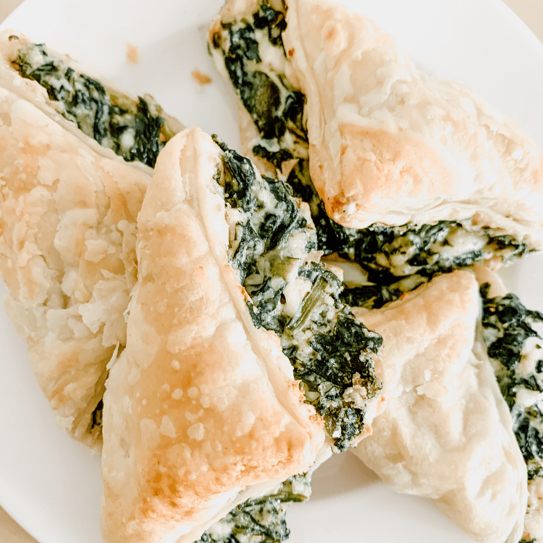 Spinach Puffs with Cream Cheese Bacon and Feta