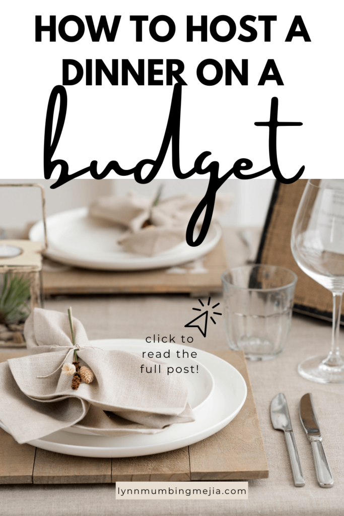 How to host a dinner party on a budget - Pin 1
