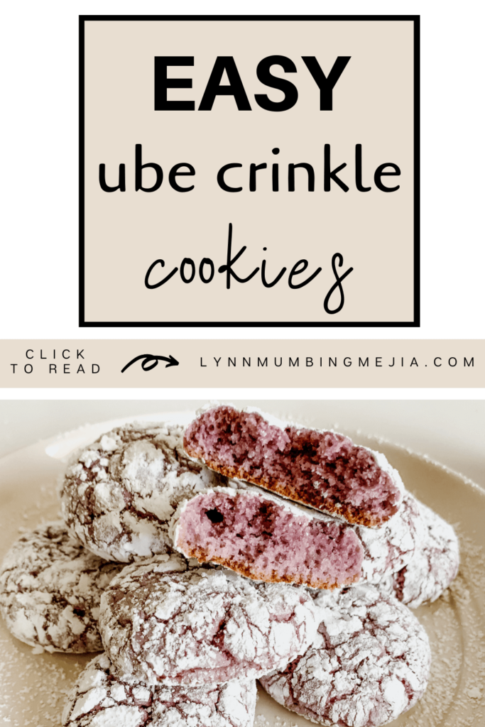 Easy Ube Crinkle Cookies - Pin 2