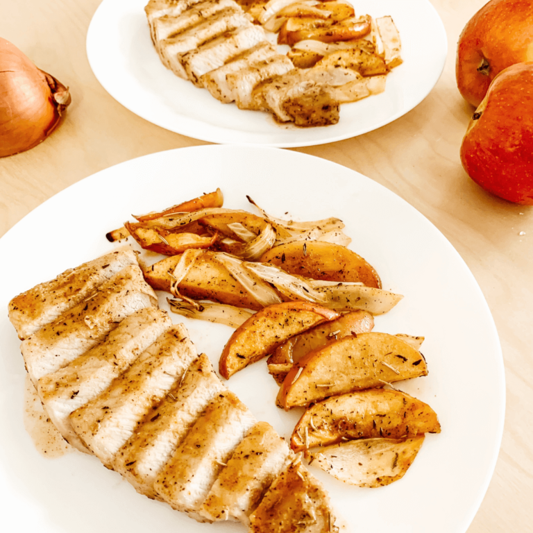 Baked Maple Apple Pork Loin Chops