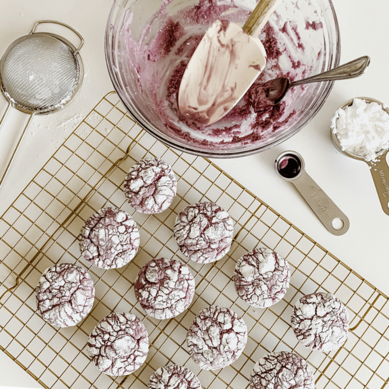 Easy Ube Crinkle Cookies