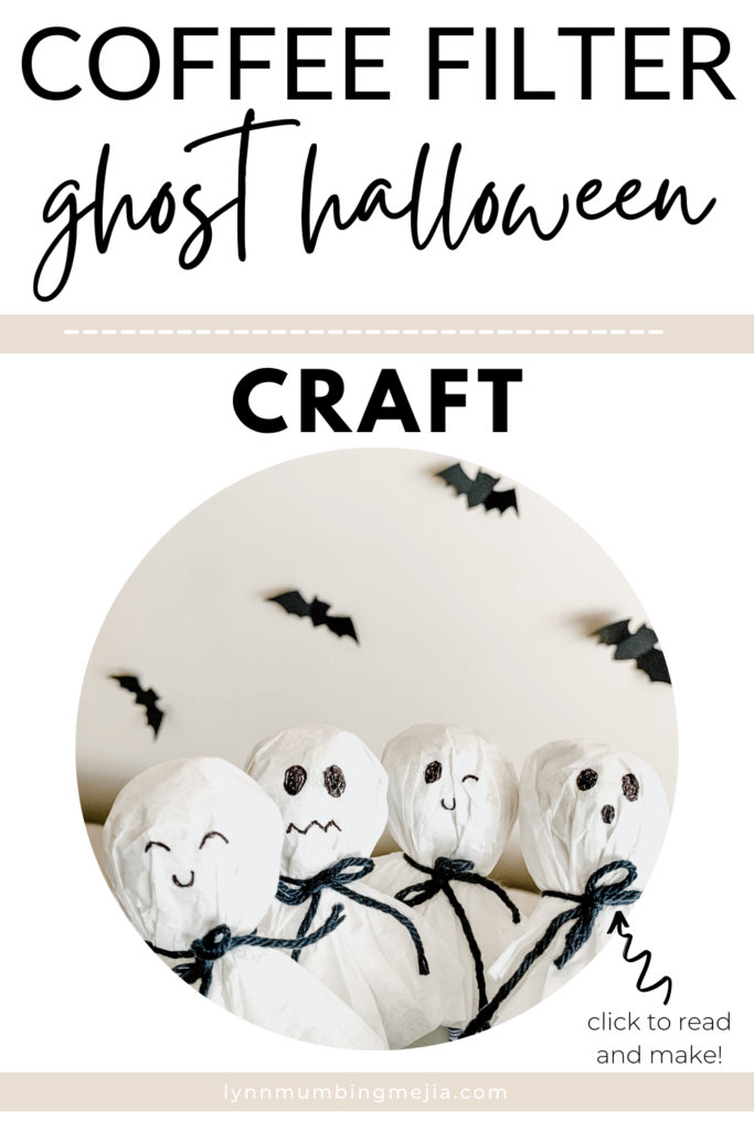 Coffee Filter Ghosts Halloween Craft - Pin 2