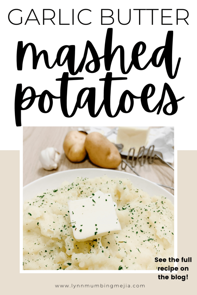 Garlic Butter Mashed Potatoes - Pin1 
