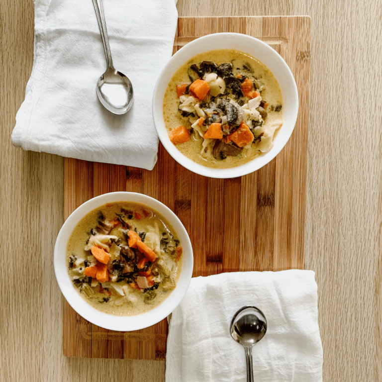 Fall Vegetarian Tortellini Soup