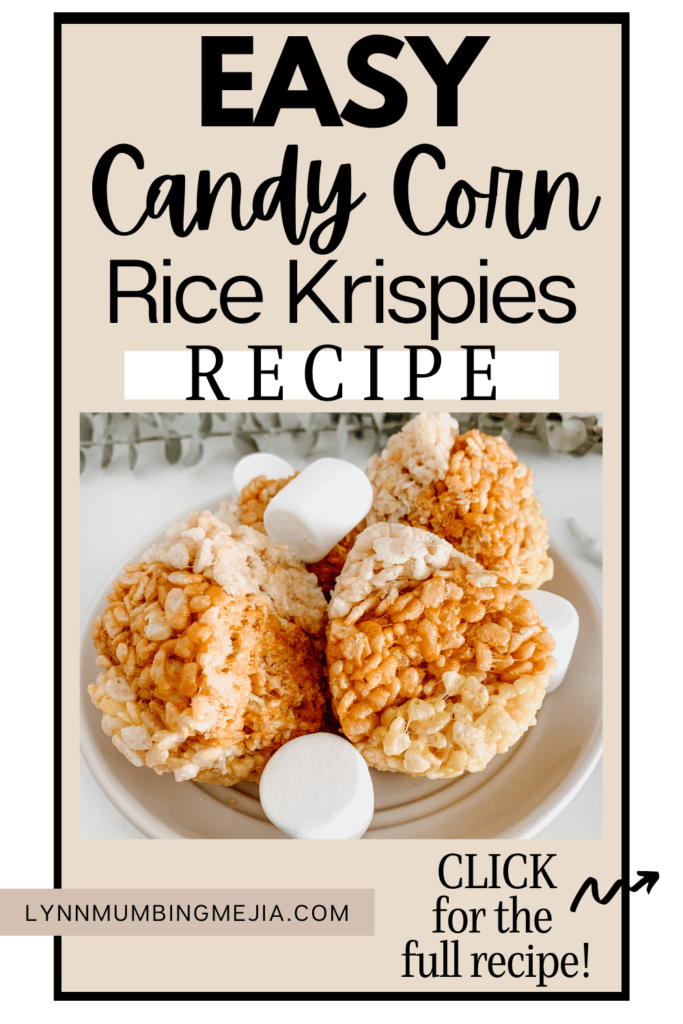 Easy Candy Corn Rice Krispy Treats - Lynn Mumbing Mejia - Pin 1 