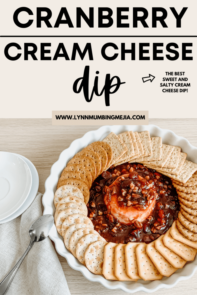 Easy Cranberry Cream Cheese Dip - Pin 1