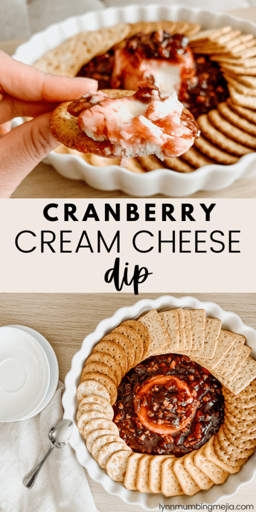 Easy Cranberry Cream Cheese Dip - Pin 2