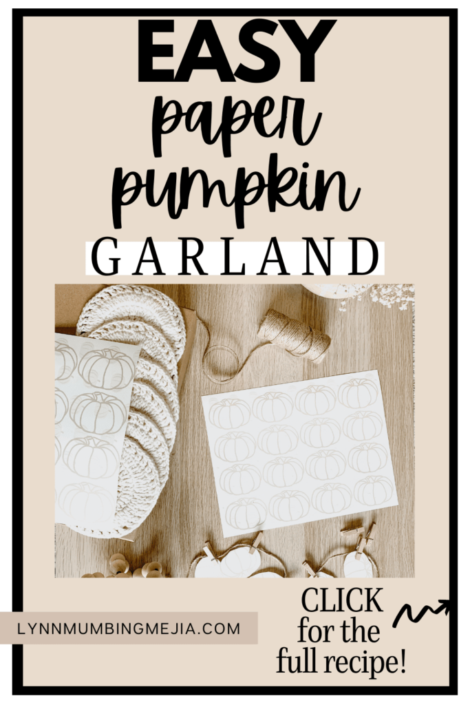 Easy Neutral Paper Pumpkin Garland - pin 1
