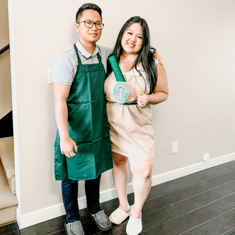 DIY Starbucks Frappuccino and Barista Costume