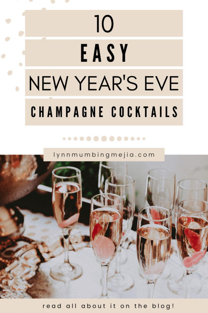 10 Easy New Year's Eve Champagne Cocktails - Pin 1