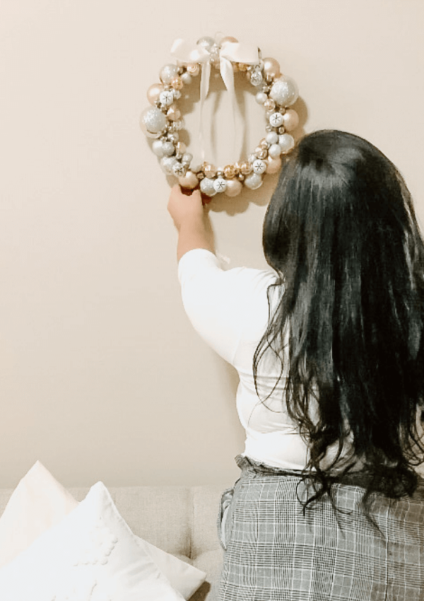 DIY Dollar Tree Ornament Wreath