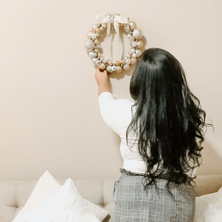 DIY Dollar Tree Ornament Wreath
