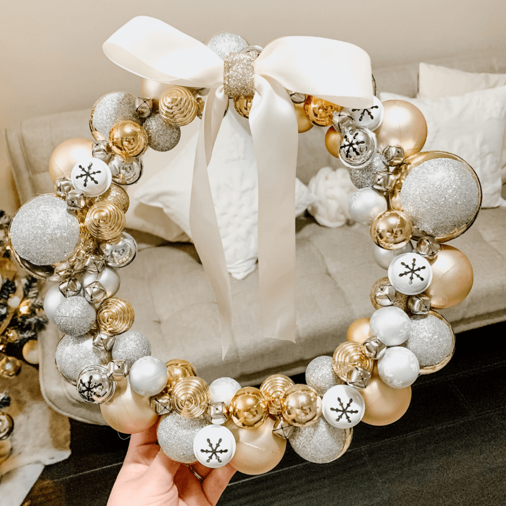 DIY Dollar Tree Ornament Wreath