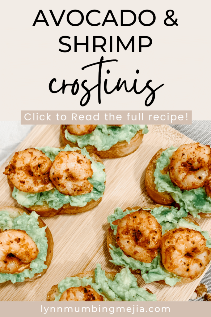 Avocado and Shrimp Crostinis - Lynn Mumbing Mejia - Pin 2