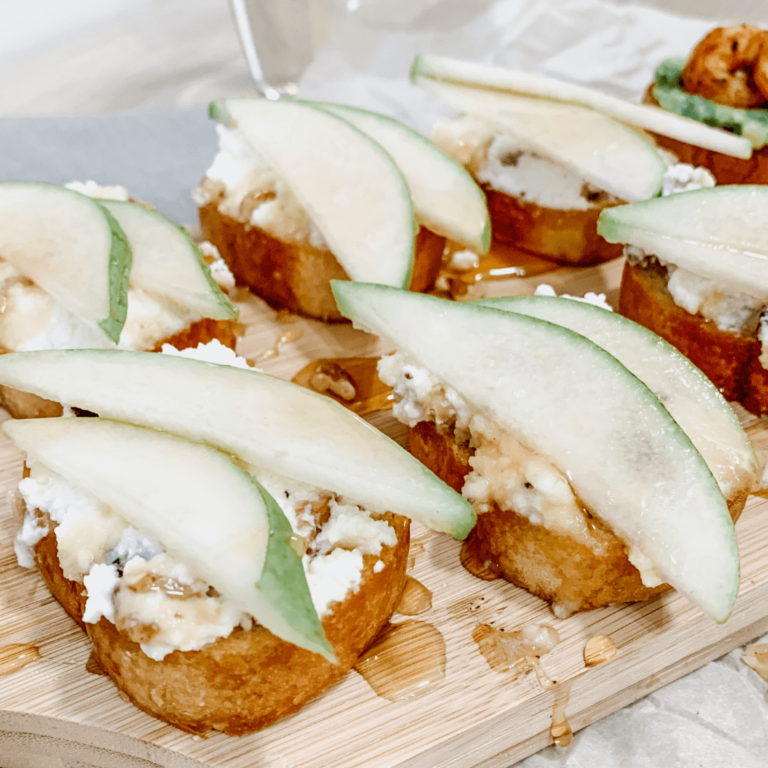 Pear and Ricotta Crostinis