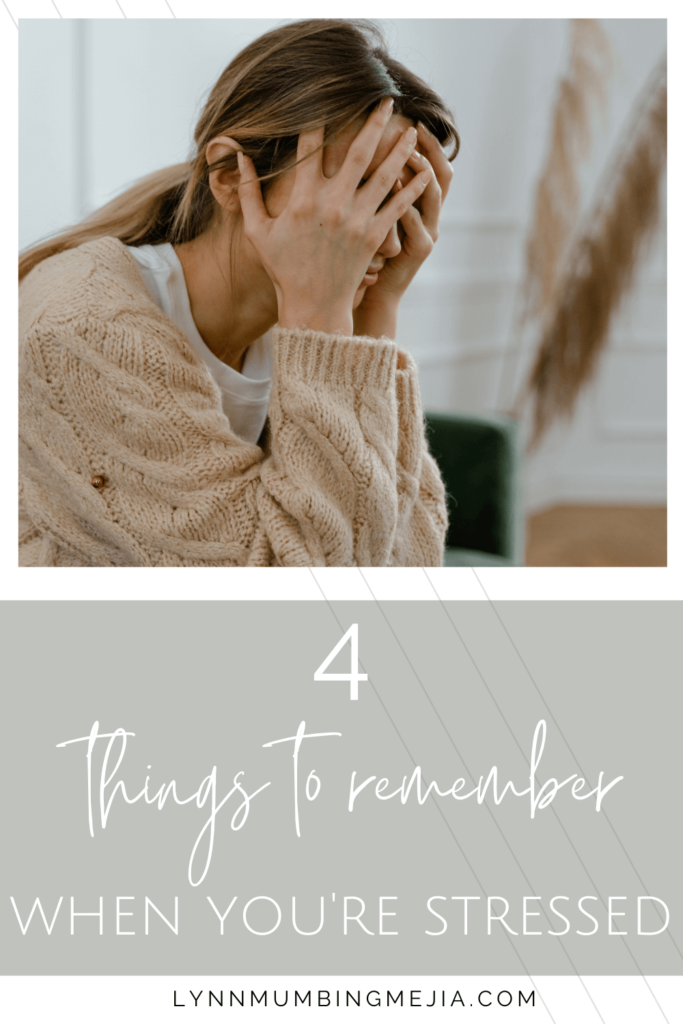 4 Things To Remember When You're Stressed - Pin 1 - Lynn Mumbing Mejia