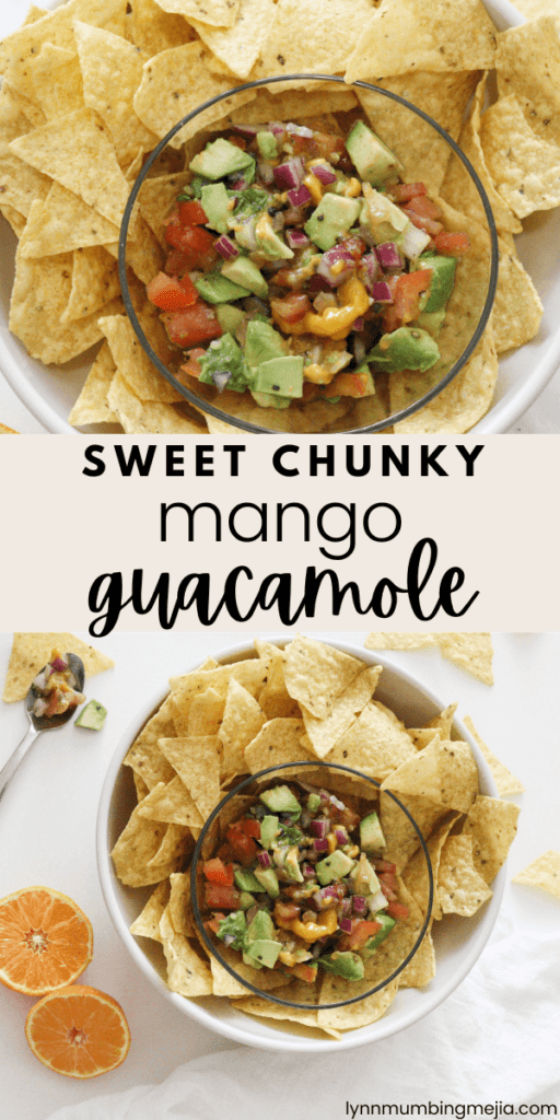 Sweet Chunky Mango Guacamole - Pin 1 - Lynn Mumbing Mejia