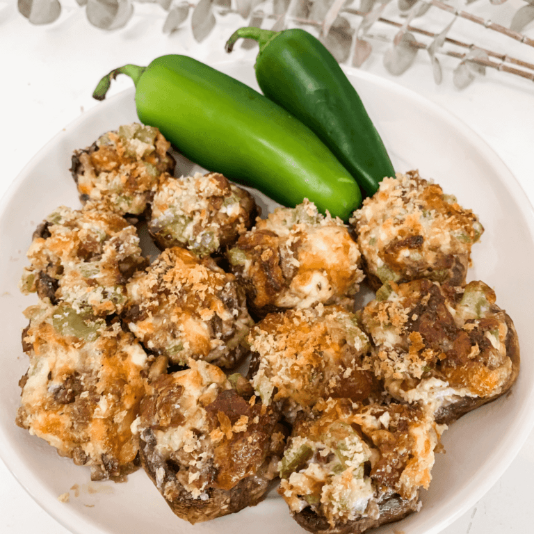 Bacon Jalapeno Popper Stuffed Mushrooms