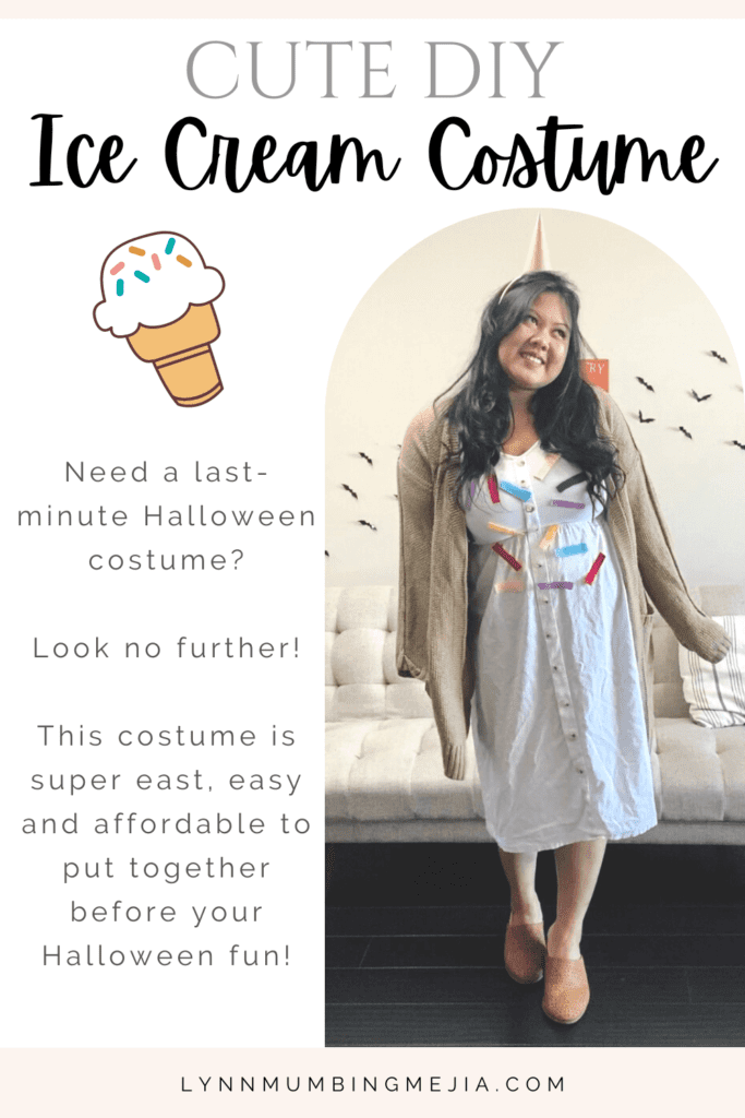 Cute and Affordable DIY Vanilla Ice Cream Costume - Lynn Mumbing Mejia - Pin 1