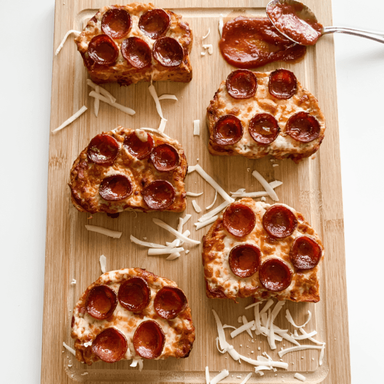 4 Ingredient Air Fryer Pizza Toasts