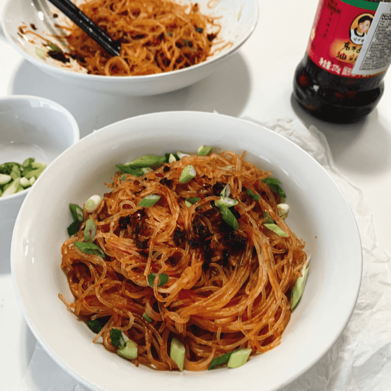4 Ingredient Easy Vermicelli Chili Oil Noodles