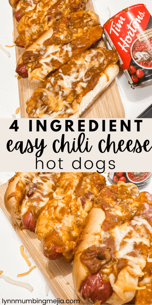 Easy 4 Ingredient Chili Cheese Dogs - Lynn Mumbing Mejia - Pin 1