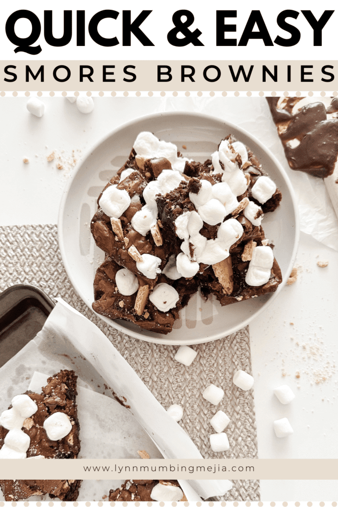 Easy Smores Brownies - Lynn Mumbing Mejia - Pin 1