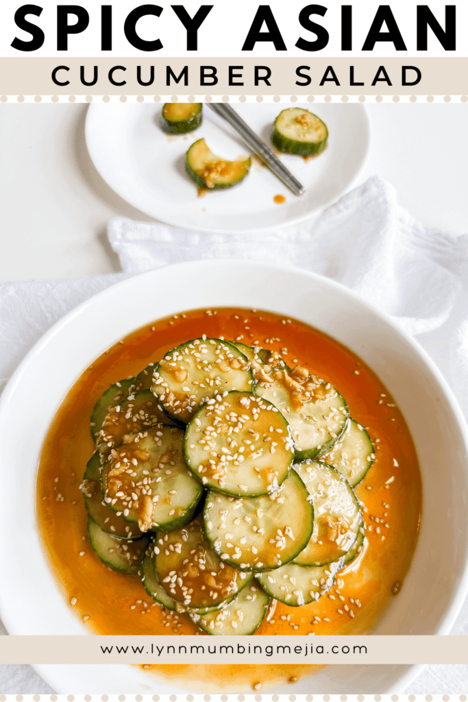 Spicy Asian Cucumber Salad - Lynn Mumbing Mejia - Pin 1