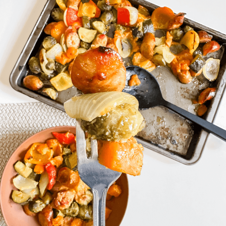 Chicken Apple Sausage Sheet Pan Dinner